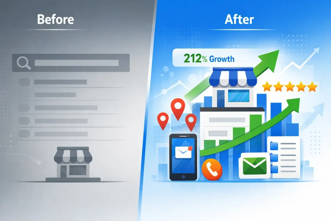 SEO case study results visualization showing 212% organic traffic growth and lead generation transformation for pool maintenance business in Singapore SEO case study results visualization showing 212% organic traffic growth and lead generation transformation for pool maintenance business in Singapore